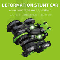 HKM-361811 Transformation 2.4GHz RC Stunt Car Toy - Double-Sided 6WD Drift Truck for Indoor and Outdoor Use