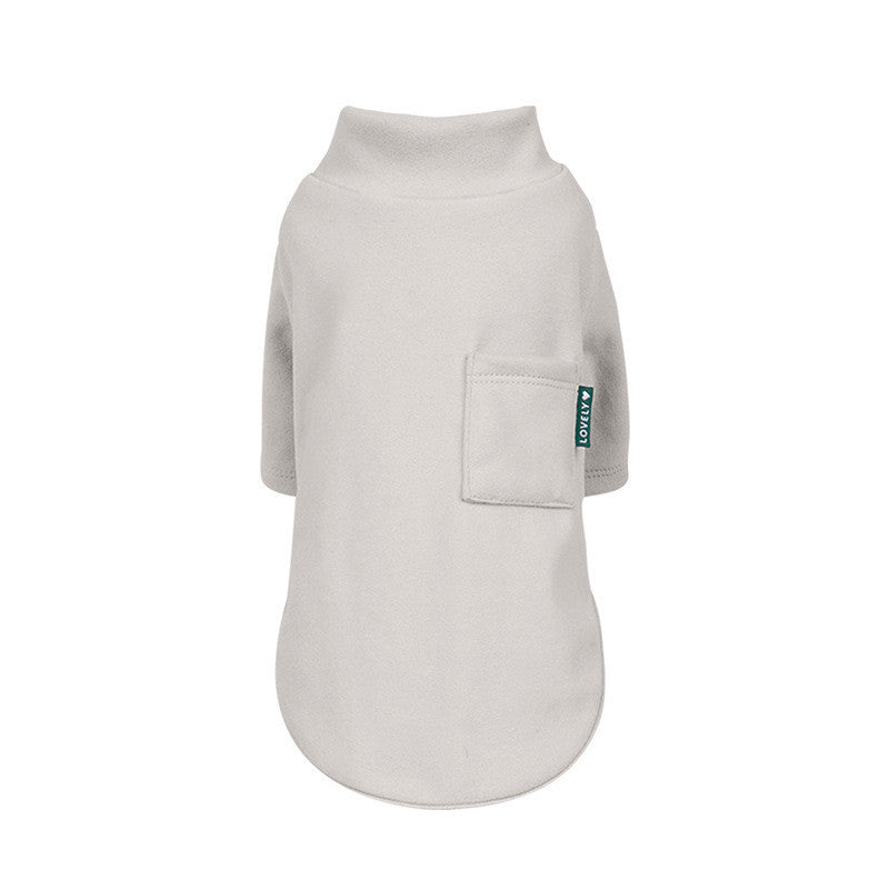 HKM-361811 Warm Thickened Sweatshirt for Dogs and Cats - Fashion Minimalist in Pink, Light Blue, Gray, Beige
