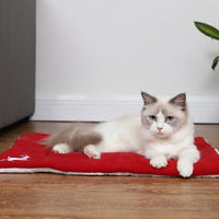 HKM-362003 Super Soft Christmas Pet Mat in Red - Cozy and Comfortable for All Pet Sizes