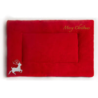 HKM-362003 Super Soft Christmas Pet Mat in Red - Cozy and Comfortable for All Pet Sizes