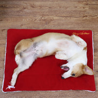 HKM-362003 Super Soft Christmas Pet Mat in Red - Cozy and Comfortable for All Pet Sizes