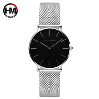 HKM-362131 Stainless Steel Mesh Women's Watch, 36mm Round Dial, Waterproof, Quartz Movement, Rose Gold