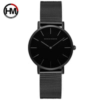 HKM-362131 Stainless Steel Mesh Women's Watch, 36mm Round Dial, Waterproof, Quartz Movement, Rose Gold