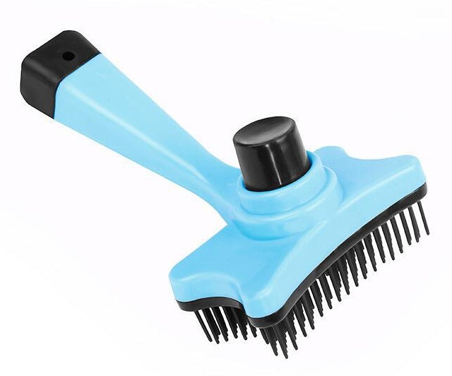 HKM-362259 Automatic Pet Hair Removal Comb - Plastic, Compact Design, 12.5 cm Height, 8 cm Width, 2 cm Needle Length, 9 cm Handle Length