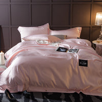 HKM-362387 Cotton Four-Piece Bedding Set with Soft Silk-Like Finish for 1.5m, 1.8m, and 2.0m Beds