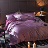 HKM-362387 Cotton Four-Piece Bedding Set with Soft Silk-Like Finish for 1.5m, 1.8m, and 2.0m Beds