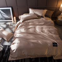 HKM-362387 Cotton Four-Piece Bedding Set with Soft Silk-Like Finish for 1.5m, 1.8m, and 2.0m Beds