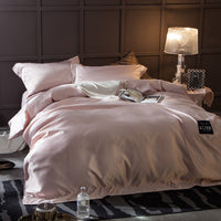 HKM-362387 Cotton Four-Piece Bedding Set with Soft Silk-Like Finish for 1.5m, 1.8m, and 2.0m Beds