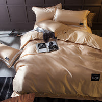 HKM-362387 Cotton Four-Piece Bedding Set with Soft Silk-Like Finish for 1.5m, 1.8m, and 2.0m Beds