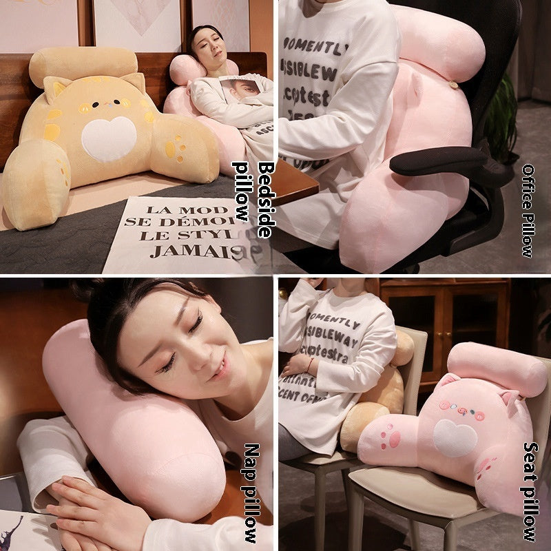 HKM-362515 Cartoon Soft Cushion for Bedside or Sofa in Pink Pig, Cat, Dinosaur, Husky Designs