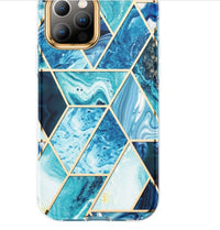HKM-362643 Fashionable Electroplating Marble IMD Two-in-One Phone Case for iPhone 7/8/SE and 7Plus/8