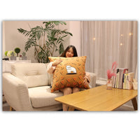 HKM-362707 Soft Plush Removable Cushion Cover - 65x65cm, Pillowcase Option Available