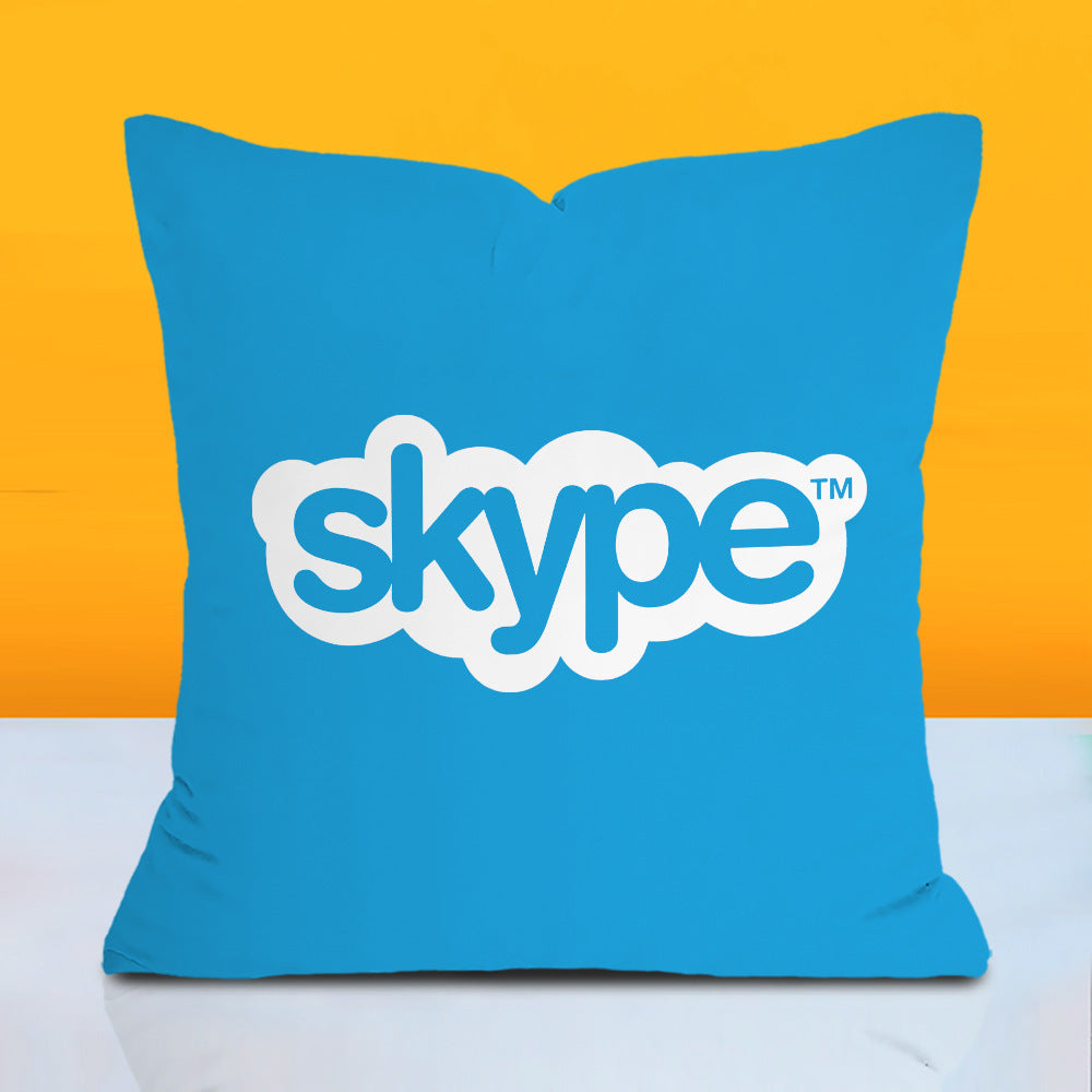 HKM-362771 Customizable Logo Pillow Cover - 45x45cm Soft Decorative Cushion Cover