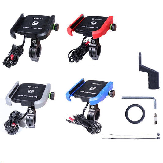 HKM-362771 Universal Motorcycle Smartphone Holder with Fast Charging & Adjustable Bracket Design