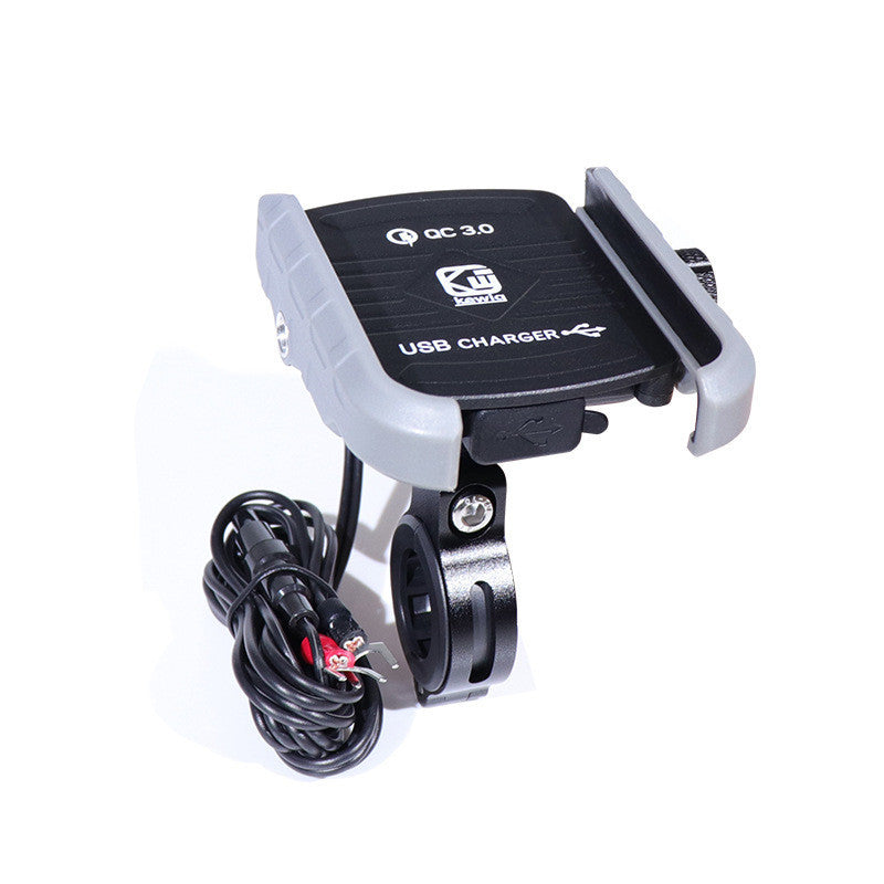HKM-362771 Universal Motorcycle Smartphone Holder with Fast Charging & Adjustable Bracket Design