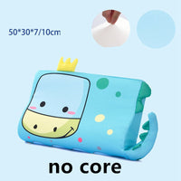 HKM-362835 Memory Foam Slow Rebound Rectangular Neck Pillow for Children, Cream Lion Design, 6-12CM Height