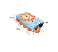 HKM-362835 Memory Foam Slow Rebound Rectangular Neck Pillow for Children, Cream Lion Design, 6-12CM Height