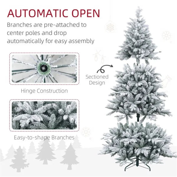 KTX-363155 7ft Pre-Lit Star-Shaped Christmas Tree with Standing Base for Festive Celebrations