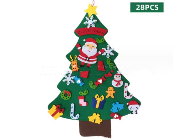 HKM-363155 Felt Christmas Tree Decorations - DIY Felt Pendants for Holiday Crafting