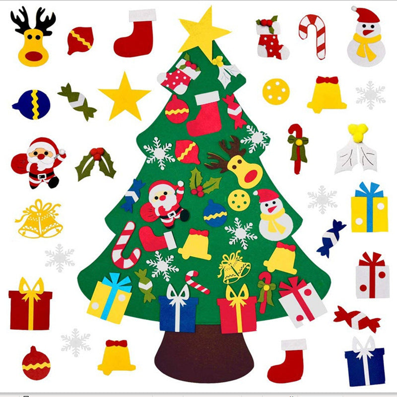 HKM-363155 Felt Christmas Tree Decorations - DIY Felt Pendants for Holiday Crafting