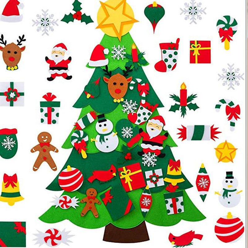 HKM-363155 Felt Christmas Tree Decorations - DIY Felt Pendants for Holiday Crafting