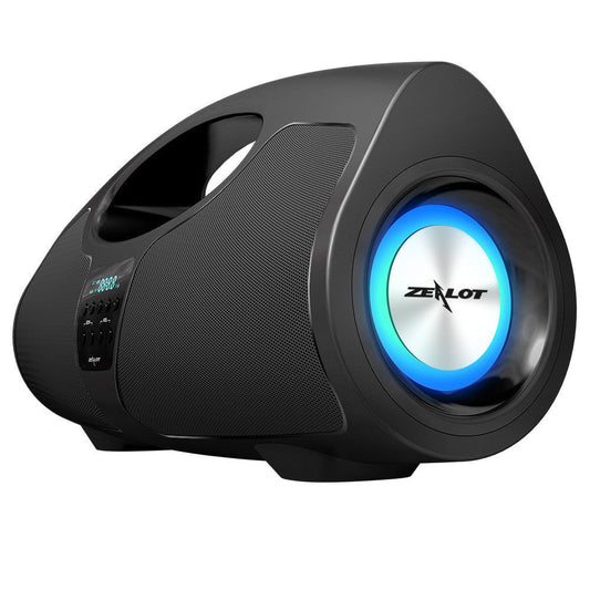 HKM-363411 Portable Bluetooth Speaker with Wired Microphone and 32GB Storage - Black