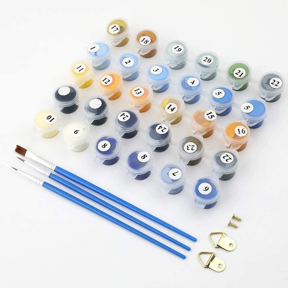 HKM-363475 Hand-painted DIY Digital Oil Painting Kit - Various Sizes and Styles Available