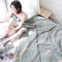HKM-363539 Pure Cotton Lightweight Summer Towel Blanket - Available in 150x200cm & 200x230cm Sizes