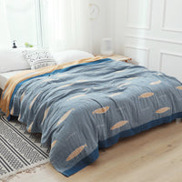 HKM-363539 Pure Cotton Lightweight Summer Towel Blanket - Available in 150x200cm & 200x230cm Sizes