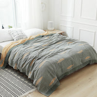 HKM-363539 Pure Cotton Lightweight Summer Towel Blanket - Available in 150x200cm & 200x230cm Sizes