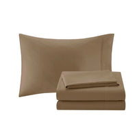 HKM-363859 12 Piece Elegant Queen Bed Set with Cotton Sheets and Decorative Pillows in Black and Gold