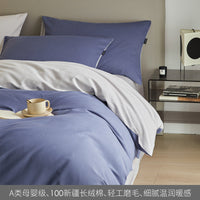 HKM-363859 Solid Color Thickening Brushed Cotton Four-Piece Bedding Set