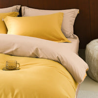 HKM-363859 Solid Color Thickening Brushed Cotton Four-Piece Bedding Set