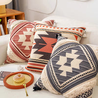 HKM-363923 Scandinavian Ethnic Style Cotton and Linen Sofa Pillow Cover