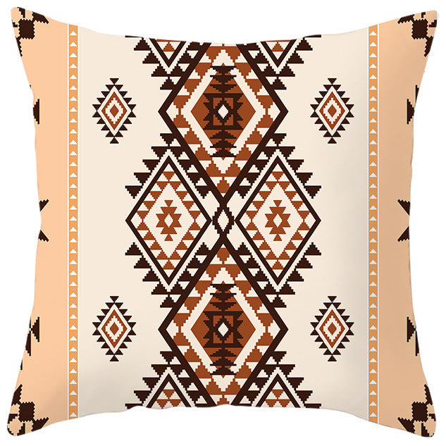 HKM-363987 Bohemian Style Luxury Pillow Cover with Geometric Pattern, 45x45cm Polyesters