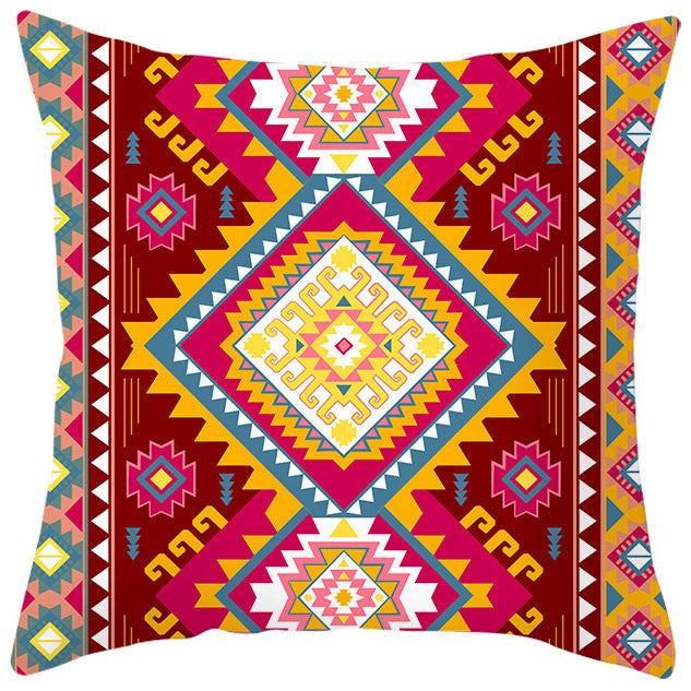 HKM-363987 Bohemian Style Luxury Pillow Cover with Geometric Pattern, 45x45cm Polyesters