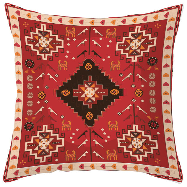 HKM-363987 Bohemian Style Luxury Pillow Cover with Geometric Pattern, 45x45cm Polyesters