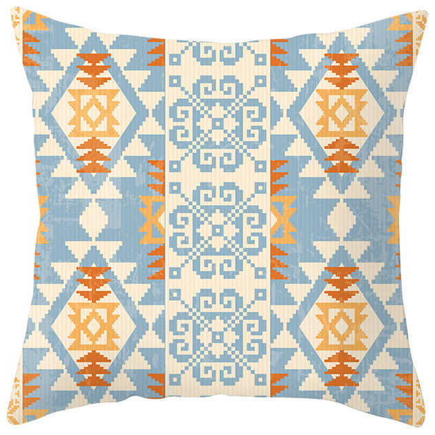 HKM-363987 Bohemian Style Luxury Pillow Cover with Geometric Pattern, 45x45cm Polyesters