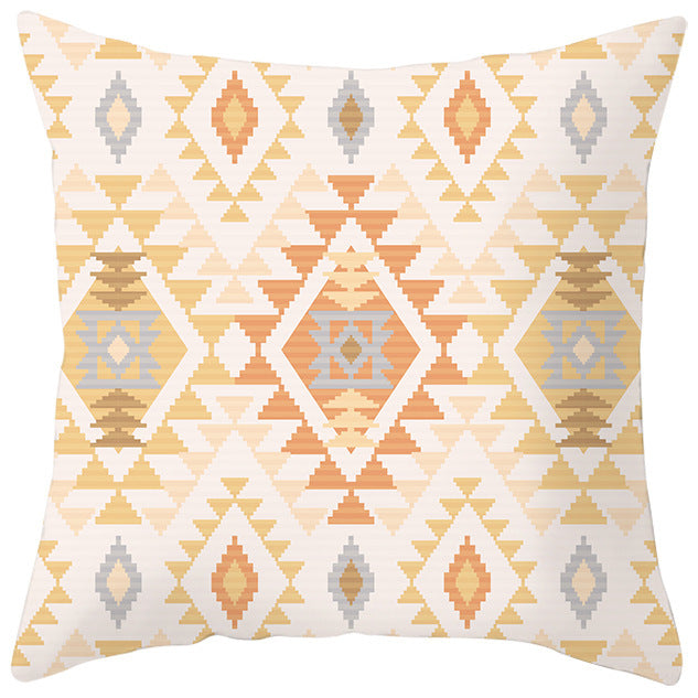 HKM-363987 Bohemian Style Luxury Pillow Cover with Geometric Pattern, 45x45cm Polyesters