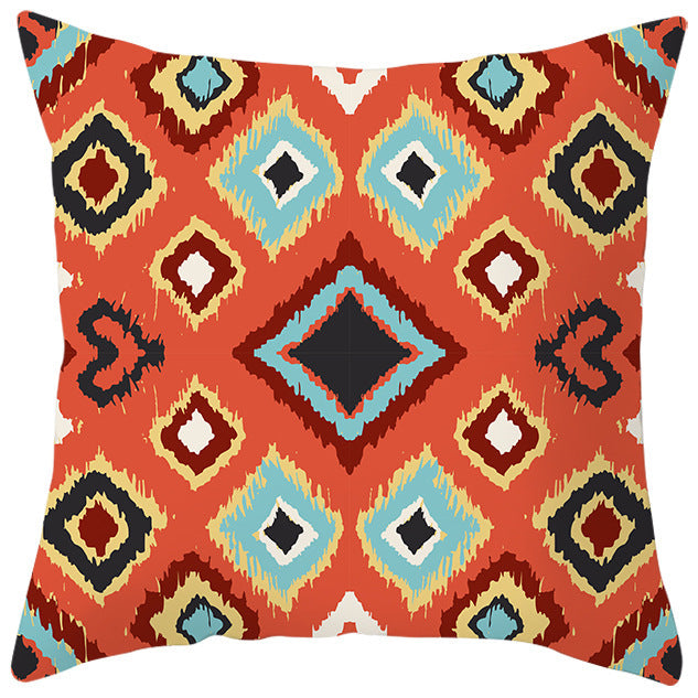 HKM-363987 Bohemian Style Luxury Pillow Cover with Geometric Pattern, 45x45cm Polyesters