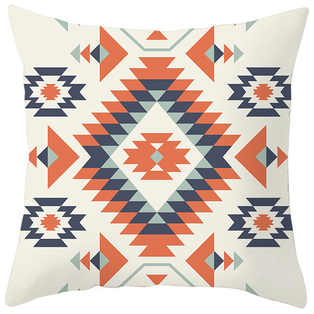 HKM-363987 Bohemian Style Luxury Pillow Cover with Geometric Pattern, 45x45cm Polyesters