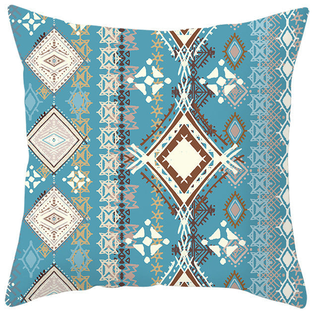 HKM-363987 Bohemian Style Luxury Pillow Cover with Geometric Pattern, 45x45cm Polyesters