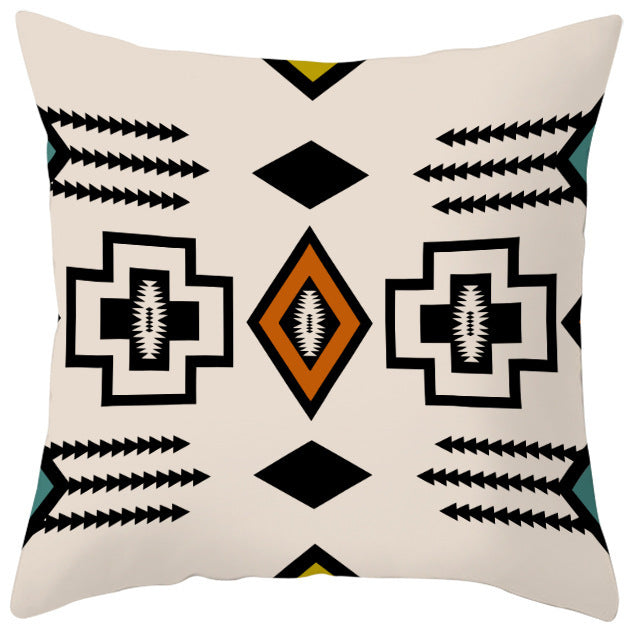 HKM-363987 Bohemian Style Luxury Pillow Cover with Geometric Pattern, 45x45cm Polyesters