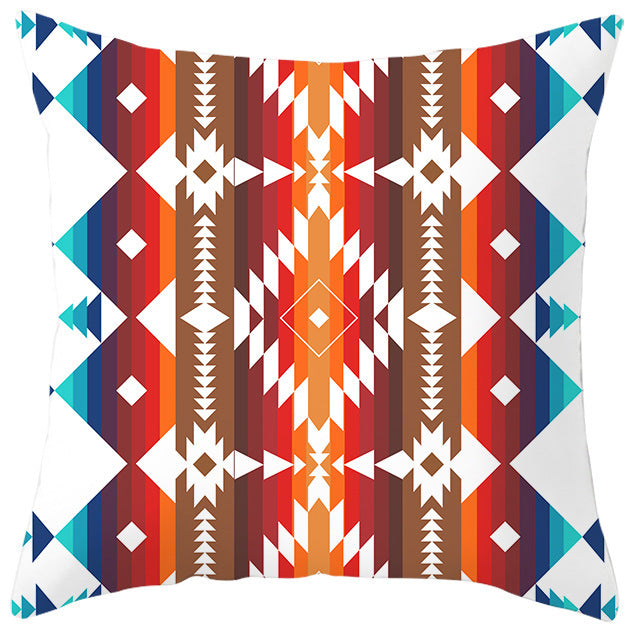 HKM-363987 Bohemian Style Luxury Pillow Cover with Geometric Pattern, 45x45cm Polyesters