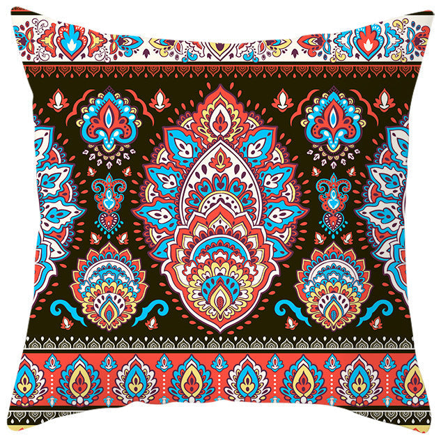 HKM-363987 Bohemian Style Luxury Pillow Cover with Geometric Pattern, 45x45cm Polyesters