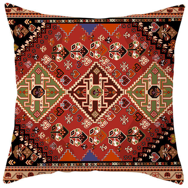 HKM-363987 Bohemian Style Luxury Pillow Cover with Geometric Pattern, 45x45cm Polyesters