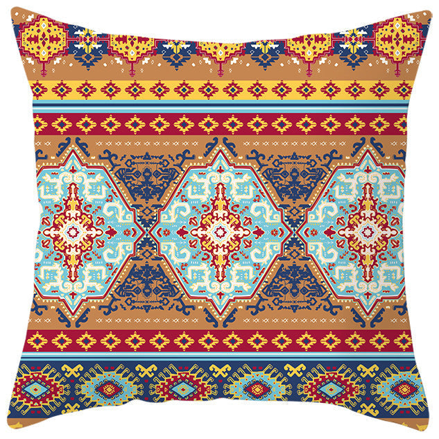 HKM-363987 Bohemian Style Luxury Pillow Cover with Geometric Pattern, 45x45cm Polyesters