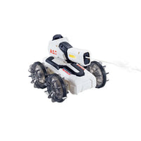 HKM-364115 Amphibious 2.4G Remote Control Car - Light & Water Jetting RC Tank with Soft Rubber Wheels for All Terrain Fun