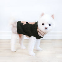 HKM-364115 Simple Army Green Dog Sweater for Autumn and Winter in Various Sizes
