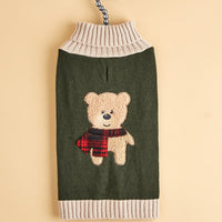HKM-364115 Simple Army Green Dog Sweater for Autumn and Winter in Various Sizes